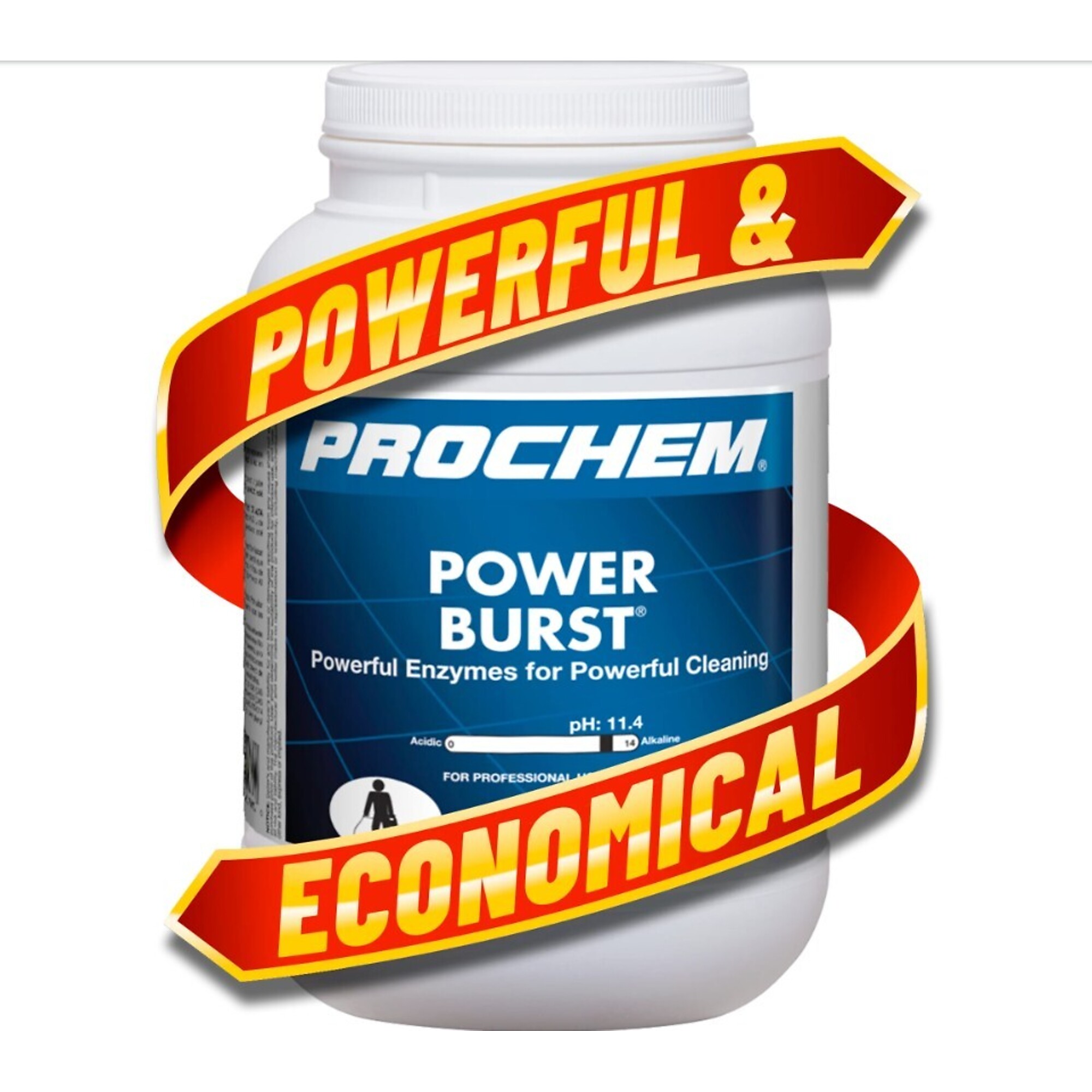 PROCHEM, POWER BURST Prespray / Traffic Lane Cleaner, One 40 lb. / 18.1 kg pail, Model # 112256